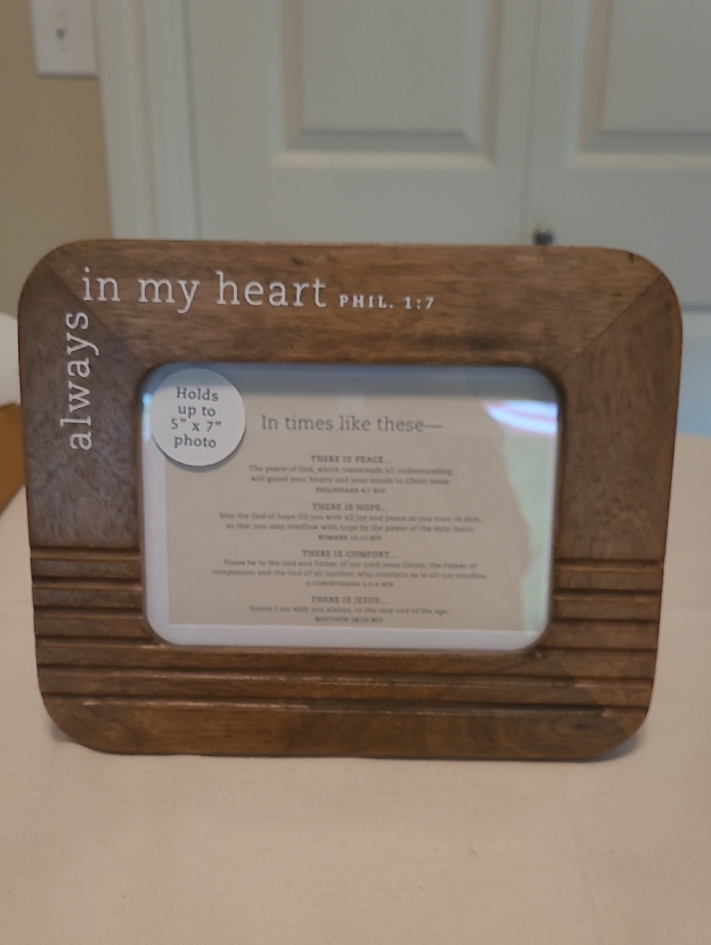 Always In My Heart Wooden Photo Frame - Brown